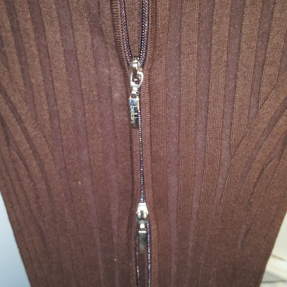 Belldini Two-way zip cowl body contour cardigan S